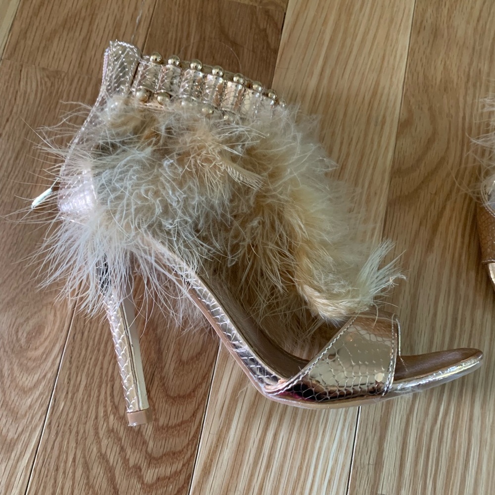 Rose gold women heels